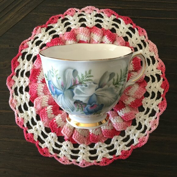 Colclough Blue and White Flowering Fern English Bone China Teacup & Sauc… - Picture 7 of 13